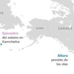 Mapas | Las alertas de tsunami y la llegada de las olas a la costa