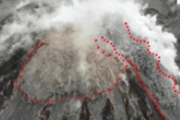 Volcán Santiaguito registra descenso de corrientes piroclásticas y lanza ceniza