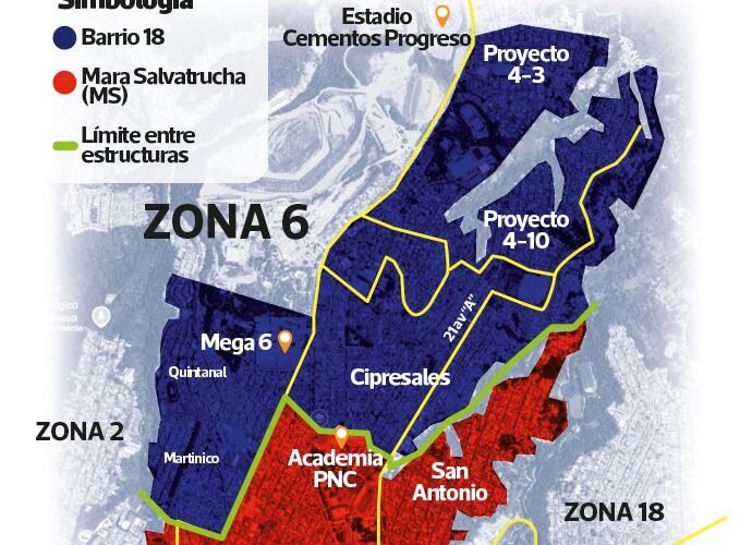 La pugna entre la MS, los Caradura y Barrio 18 por el control de zona 6 y el narcomenudeo