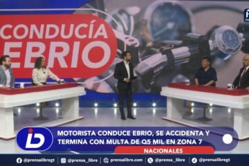 Motorista ebrio se accidenta en la zona 7 y recibe multa de Q5 mil