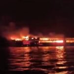 Al menos cinco muertos y decenas de desaparecidos en el incendio de un ferri en Filipinas