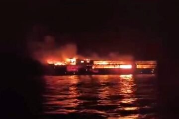 Al menos cinco muertos y decenas de desaparecidos en el incendio de un ferri en Filipinas